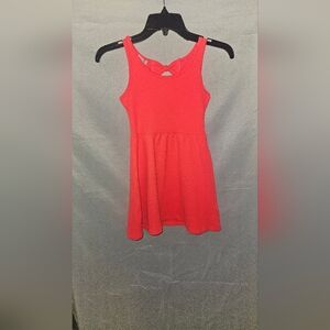 Piper Bright Coral Sleeveless Knit Skater Dress